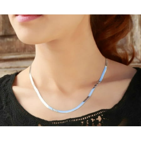 - Sterling Silver Italian Herringbone Necklace