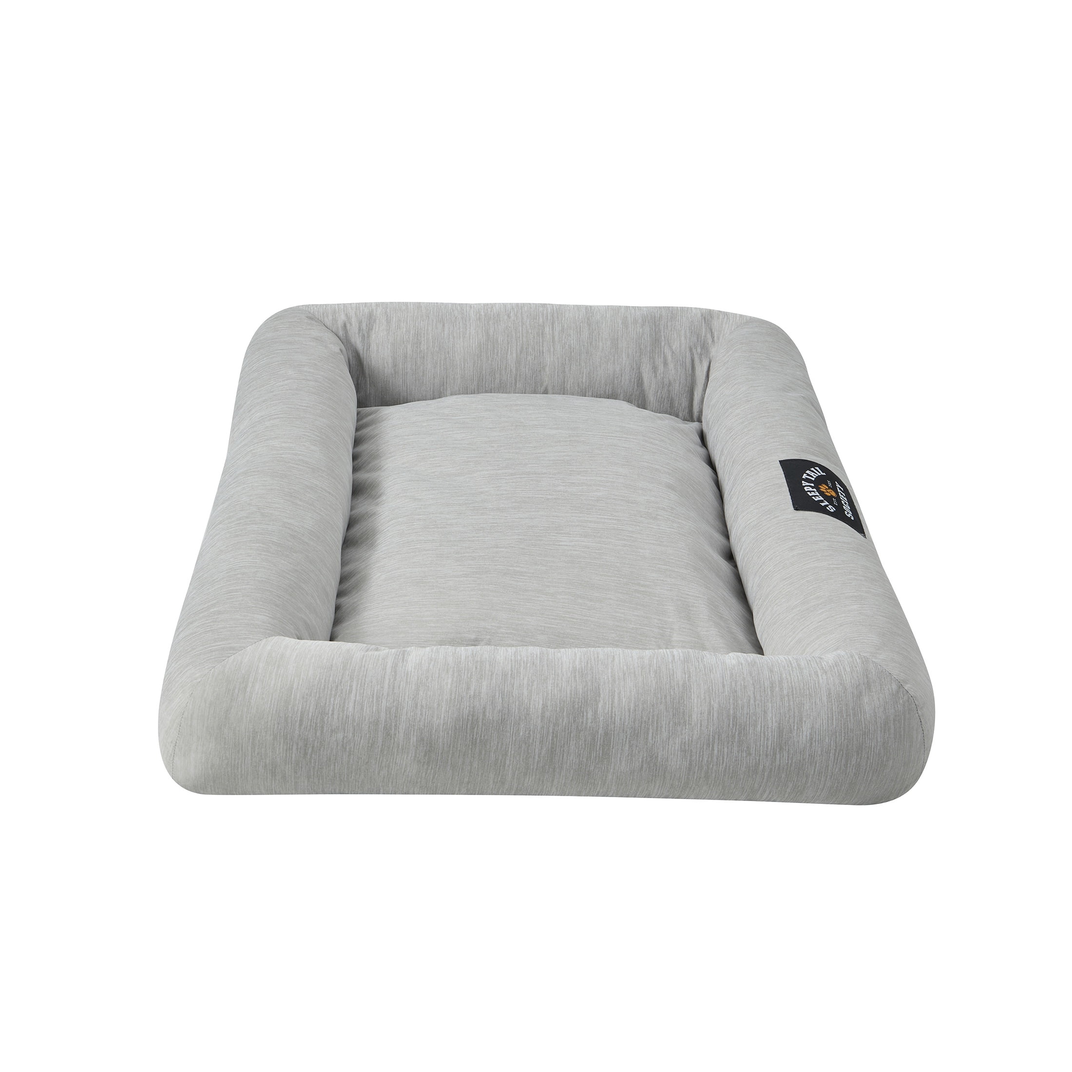 Large Gray Polyester-Nylon Cooling Pet Bed