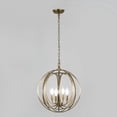thumbnail image 2 of Yosemite CB8347 Home Decor 4 Light Chandelier, Satin Brass, 2 of 12