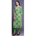 thumbnail image 5 of Bimba Printed Long Kurti Dress Straight Tunic 3/4 Sleeve Dresses For Women Top, 5 of 6