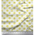 thumbnail image 1 of Soimoi Moss Georgette Fabric Dot & Snow Flakes Floral Print Sewing Fabric Yard 42 Inch Wide, 1 of 3