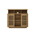 thumbnail image 6 of Tcbosik Small Storage Cabinet with 2 Sliding Doors, 36.1" Farmhouse Buffet Sideboard with Adjustable Shelf, Credenza for Dining Room, Kitchen, Entryway, Easy Assembly, Natural, 6 of 8