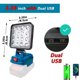 thumbnail image 1 of Para Ma*kita Linterna de Batería Li-ion de 14.4V-18V Linterna para Exteriores Luz de Trabajo LED Inalámbrica de 3.3 Pulgadas Lámpara de Acampar Iluminación de Emergencia, 1 of 8
