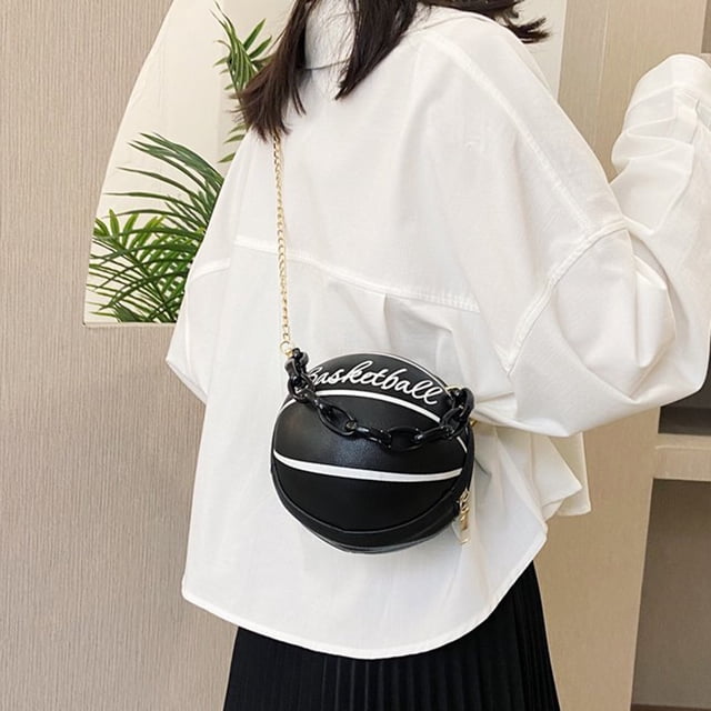Dpityserensio Personalized Round Female Bag Chain Basketball Bag All-match Satchel Small Bag