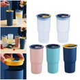 thumbnail image 4 of YeekTok 22oz Travel Mug Juice Tea Coffee Cup for Iced Cold Drinks for Indoor Outdoor Clear Yellow, 4 of 9