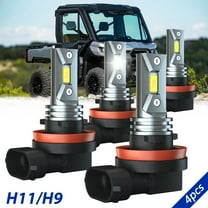 For 2016-2023 Can Am Defender UTV LED Headlight High Low Beam Bulbs Combo Kit 6000K White 4pcs