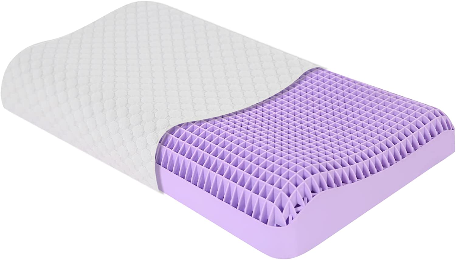 Purple Pillow Supportive Head Pillow for Neck Pain Relief, Elastic Grid