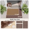 thumbnail image 3 of PABUBE Outdoor Doormat ,Durable Interlocking Welcome Mat, Dirt Trapper Rubber Mat and Non-Slip Low Pile Doormat for Entry Rug,Brown, 17" x 30", 3 of 11