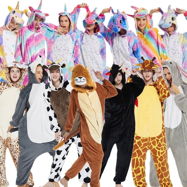 Pijamas de dibujos animados de animales Siaman Tianma Dinosaurio arcoíris Diablo negro Ropa de hogar para hombres y mujeres Otoño e invierno