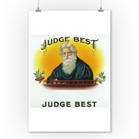 Judge Best Brand Cigar Box Label (9x12 Art Print, Wall Decor Travel (Best Brandy For Cigars)