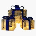 thumbnail image 2 of RuiJiao Christmas Blue Bow Decorative Gift Box 3Pcs Set, Glowing Light Christmas Tree Decoration Accessories for Mall, Hotel and Window Display, 2 of 8
