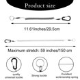 thumbnail image 2 of Paquete de 3 Llaveros en Espiral, Cable Espiral para Exteriores, Cuerda Seguridad Retráctil, Accesorios con Clip Aleación Aluminio, 2 of 7