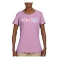thumbnail image 2 of Mermaid Vibes Cute Shimmer | Womens Fashion Graphic T-Shirt, Light Pink, Large, 2 of 3