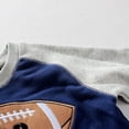 thumbnail image 6 of Ingzy Toddler Baby Boy Girl Football Sweatshirt Long Sleeve Crewneck Pullover Shirt Spring Fall Clothes, 6 of 9