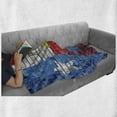 thumbnail image 6 of Austin Soft Flannel Fleece Throw Blanket, Brick Wall Textured Grungy Image Painted in Texas Flag and Rainbow Colors Design, Cozy Plush for Indoor and Outdoor Use, 70" x 90", Multicolor, by Ambesonne, 6 of 6