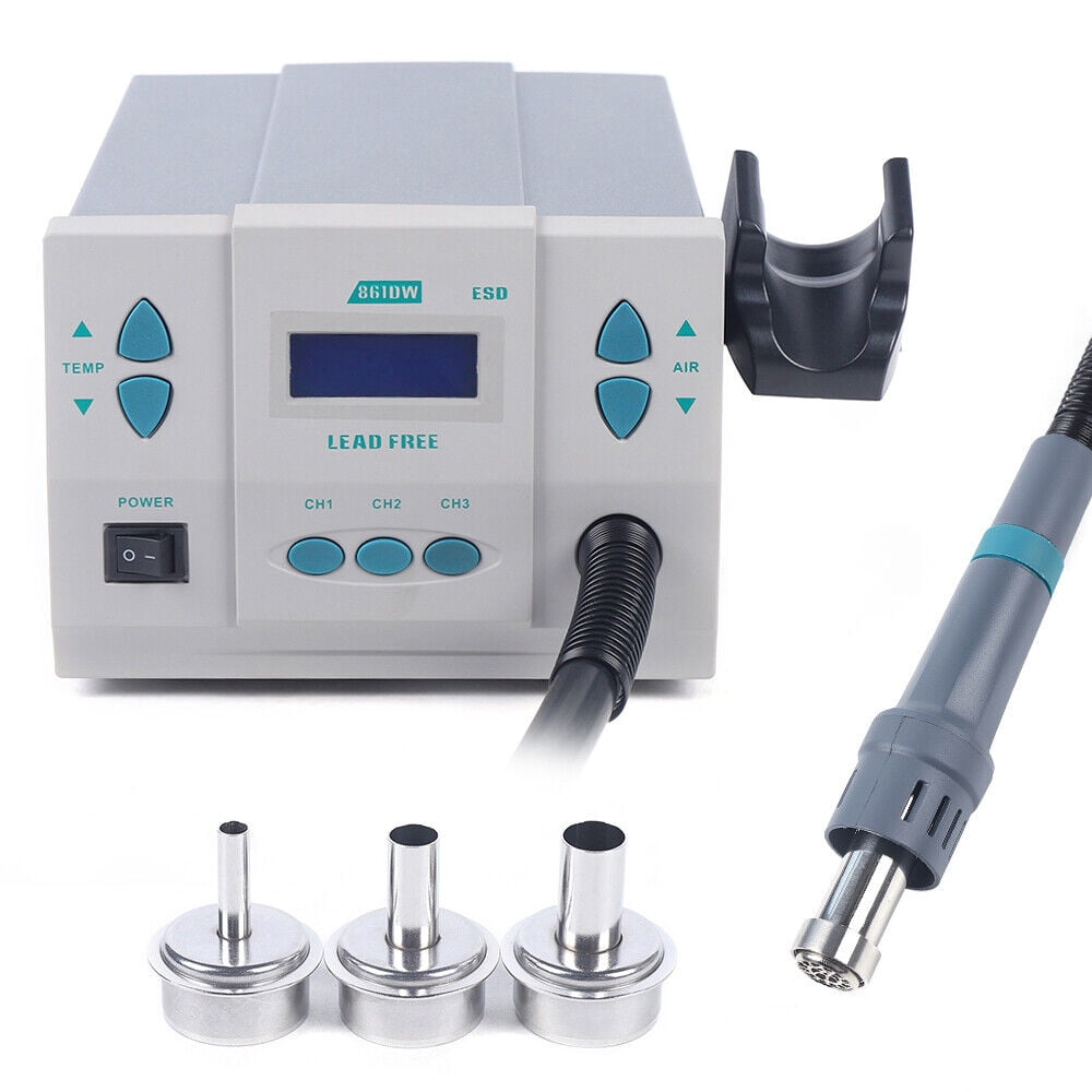 Soldering Hot Air Heat Gun Hot Air Rework Station 861DW 1000W Digital Display for Phone/Laptop Repair