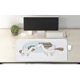 thumbnail image 2 of Unicorn Computer Mouse Pad, Pegasus Horses with Manes in Rainbow Colors and Wings Mythological Kids Tale, Rectangle Non-Slip Rubber Mousepad X-Large, 35" x 15" Gaming Size, Multicolor, by Ambesonne, 2 of 2