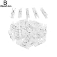 thumbnail image 6 of Blarkrus Mini 20x Clear Plastic Doll Clothespin Photo Paper Peg Clips Laundry UK, 6 of 8