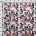 thumbnail image 4 of oneOone Cotton Poplin Twill White Fabric Floral Flower With Birds Quilting Supplies Print Sewing Fabric By The Yard 56 Inch Wide, 4 of 6
