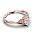 thumbnail image 2 of Gorgeous Minimalist 1.25 Carat Pear Cut Diamond Moissanite Unique Engagement Ring, Affordable Wedding Ring in 925 Sterling Silver With 18k Rose Gold Plating Gift For Her Love, 2 of 3