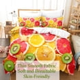 thumbnail image 3 of Beds King Twin Full Pillowcase with 3PCS Set Bedding Single 3D Size Cover Quilt Fruit Bed Double Set Cover Duvet Thin, 3 of 7