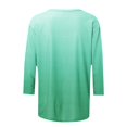 thumbnail image 5 of Summer Plus Size 3/4 Sleeves Tops for Womens Fashon Spring And Summer Gradient Printed Top Collar Button Sexy Shirt 3/4 Sleeve Long Sleeve V Neck Top/Shirt, 5 of 7