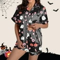 thumbnail image 4 of Bamboo Pajama Sets for Women – Eco-Friendly Lounge Sets, Soft & Cooling Sleepwear Comfortable Women Pajama Sets For Halloween Stylish Round Neck Design With Decorative Pattern For Fall, 4 of 7