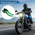thumbnail image 2 of Palancas de freno y embrague cortas únicas para Kawasaki Ninja 500 2024-2025, palanca de freno ajustable en 6 posiciones, aleación de aluminio, verde sólido, 1 par, 2 of 7