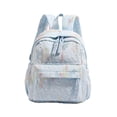 thumbnail image 2 of Mochila escolar con asa superior, correa acolchada, tejido y cremallera para adolescentes Azul, 2 of 8