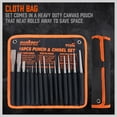 thumbnail image 4 of HORUSDY 16 Piece Punch and Chisel Set Including Taper Punch Cold Chisels Pin Punch Center Punch With Cloth Bag, 4 of 10