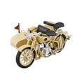 thumbnail image 2 of Modelo de motocicleta 1/10 con sonido y luz, simulación de triciclo coleccionable. Amarillo, 2 of 9