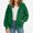 Green, variant on ITSAME Girls Zip Up Hoodie (5-16) Loose Fit Long Sleeve Casual Hooded Sweatshirt with Pockets Size 9
