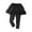 Black, variant on Krdevn Little Girls Footless Leggings with Tutu Ruffle Skirt Stretchy Cotton Pantskirt,6-7 Years