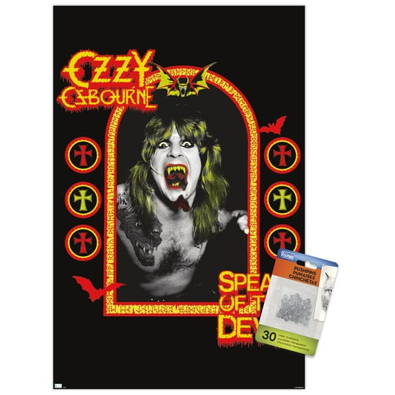 Ozzy Osbourne - Speak Of The Devil Wall Poster with Push Pins, 14.725" x 22.375"