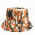 thumbnail image 2 of Xfvqtps Men and Women Fisherman Hats Camouflage Pattern Double Sided Fisherman Hats Wear Outdoor Sunscreen Sun Hats On Both Sides Orange, 2 of 7