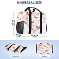 thumbnail image 3 of WOBOGO Orange Butterfly Pink Floral Tote Shopping Bag Reusable Heavy Duty Durable Foldable Washable 15.4×12.8×9.8in, 3 of 8