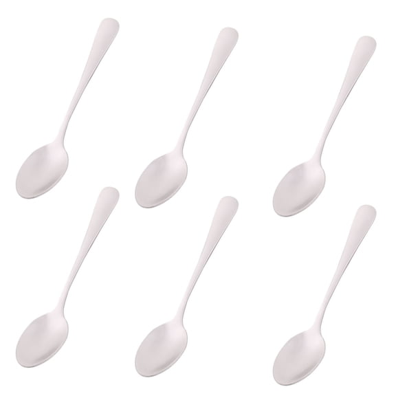 Uxcell Kitchen Restaurant Stainless Steel Coffee Tea Spoon Silver Tone 4.7 inch Length 6 Pcs