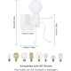 thumbnail image 2 of Humanoid Creative Indoor Wall Light, Contemporary and Retro Style Black Wall Lamp, E27 Candelabra Wall Lamp for Bedroom (White), 2 of 4