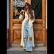 thumbnail image 5 of Vestido Elegante de Punto de Crochet para Mujer, con Botones, Aberturas, para Vacaciones Beige M, 5 of 10