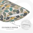 thumbnail image 3 of Fuzoiu Vintage Leaves Print Fuzzy Pillowcases, Super Soft Pillow Case Cover with Zipper for Bedroom, Sofa, Couch,Cozy Pillow Shams for All Seasons-20"x30", 3 of 6