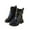 C#Black760209, variant on CAIVO Girls Winter Boots Mid Calf Solid Color Warm Lined Snow Boots For Toddler Kids Casual Shoes Classic Wear