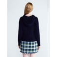 thumbnail image 3 of Free Assembly Women's and Women's Plus Cozy Yarn Cable Knit Hoodie Sweater, Midweight, Sizes XS-4X, 3 of 4