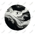 3D Abstract Black And White Polyester Universal Spare Wheel Tire Cover