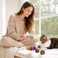thumbnail image 7 of Cat Toys, Halloween Cat Toys, Interactive Cat Toys for Indoor Cats, Halloween Cat Decor, Foldable Printed Halloween Cat Tunnel, Cat Feather Wand, Mouse Toys for Cats, Pom Balls,, 7 of 7