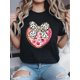 thumbnail image 1 of 100% Cotton Candy Heart Bow Coquette Flowers Pink Valentine's Day T-Shirt Print Crew Neck T-Shirt, Women Graphic T Shirts, Casual Short Sleeve T-Shirt For Spring & Summer, Women's Clothing, 1 of 6
