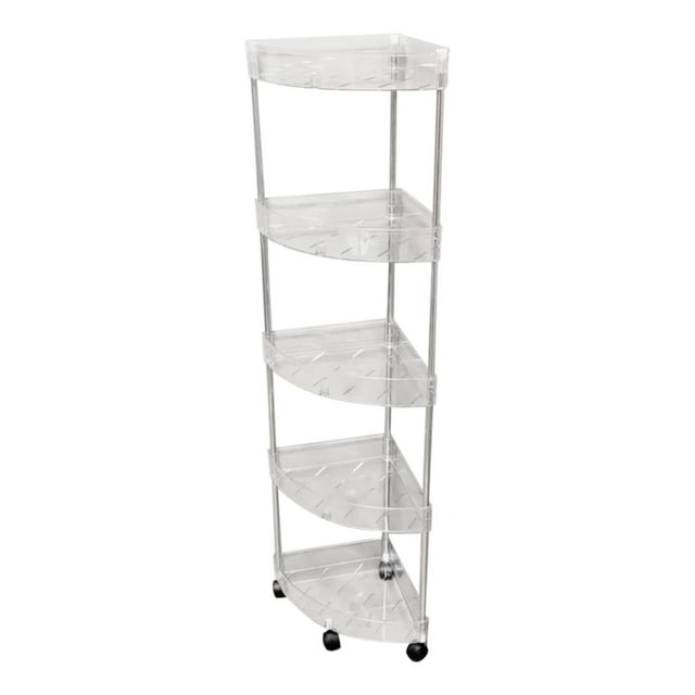 Siruishop Rolling Storage Cart Kitchen Shelf Organizer Multi Layer Bathroom Standing Shelf for Cabinet Kitchen Laundry Rooms Countertop 5 layer