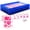 Pink, variant on Pink "Love" Mahjong Set | 166 Transparent Tiles (1.18") with Heart Accents, 2 Dice & Blue Case | Complete Game
