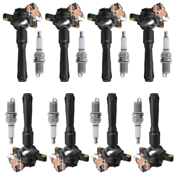 Ignition Coil and Autolite Platinum Spark Plug Compatible with BMW 325Ci 325i 530i Z3 X5 UF354