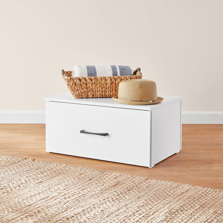 Mainstays Modular One Drawer Storage System, White Finish, Compact