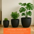 thumbnail image 6 of LeisureMod Dahlia Mid-Century Tapered Round Planter, Fiberstone & MgO Clay, Indoor/Outdoor Plant Pot, 6 of 9